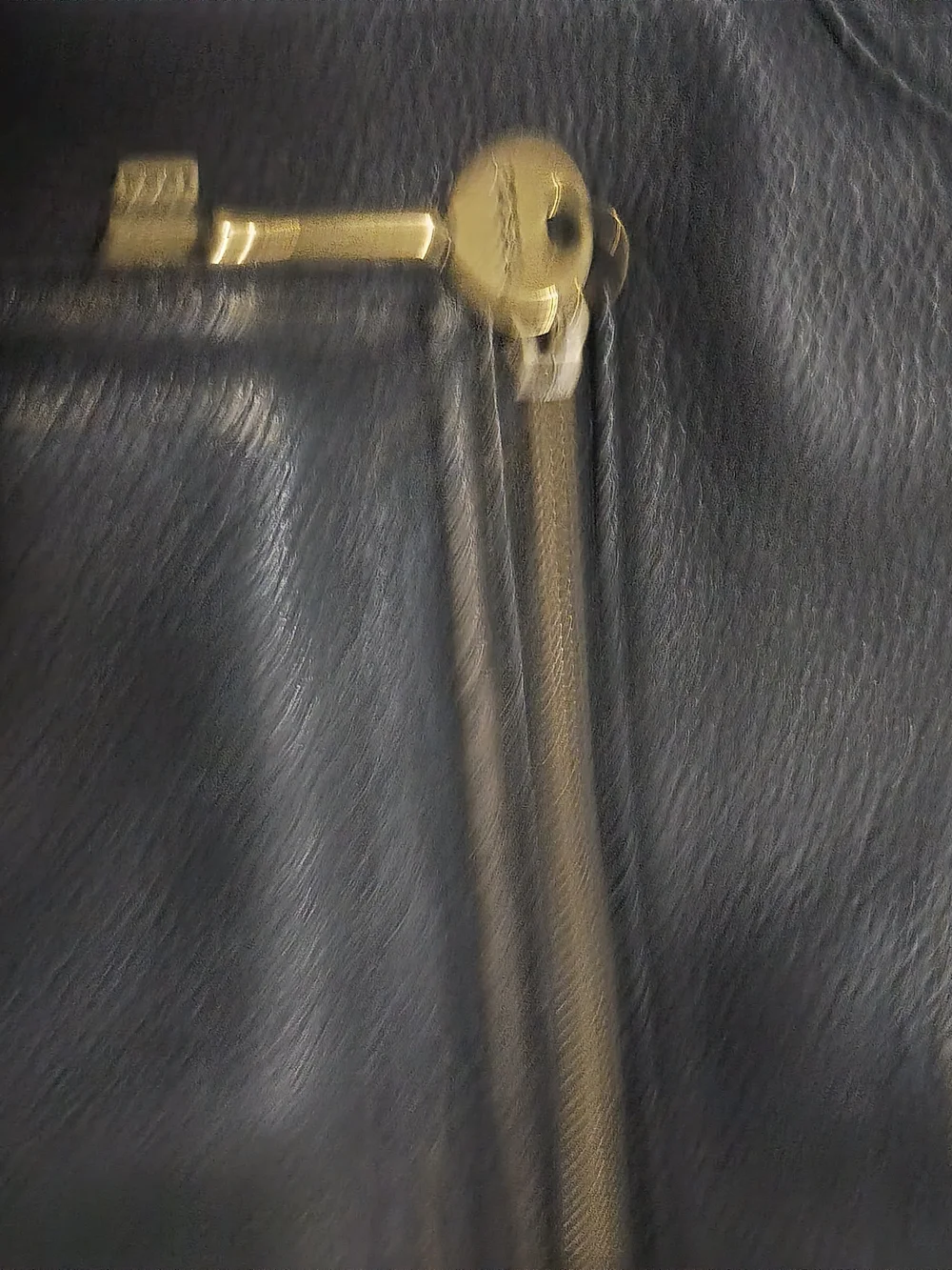 Fossil Black Pebbled Leather Shoulder Bag with Gold Hardware